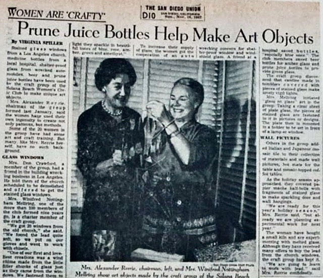 The San Diego Union noticed our “crafty” women in 1953